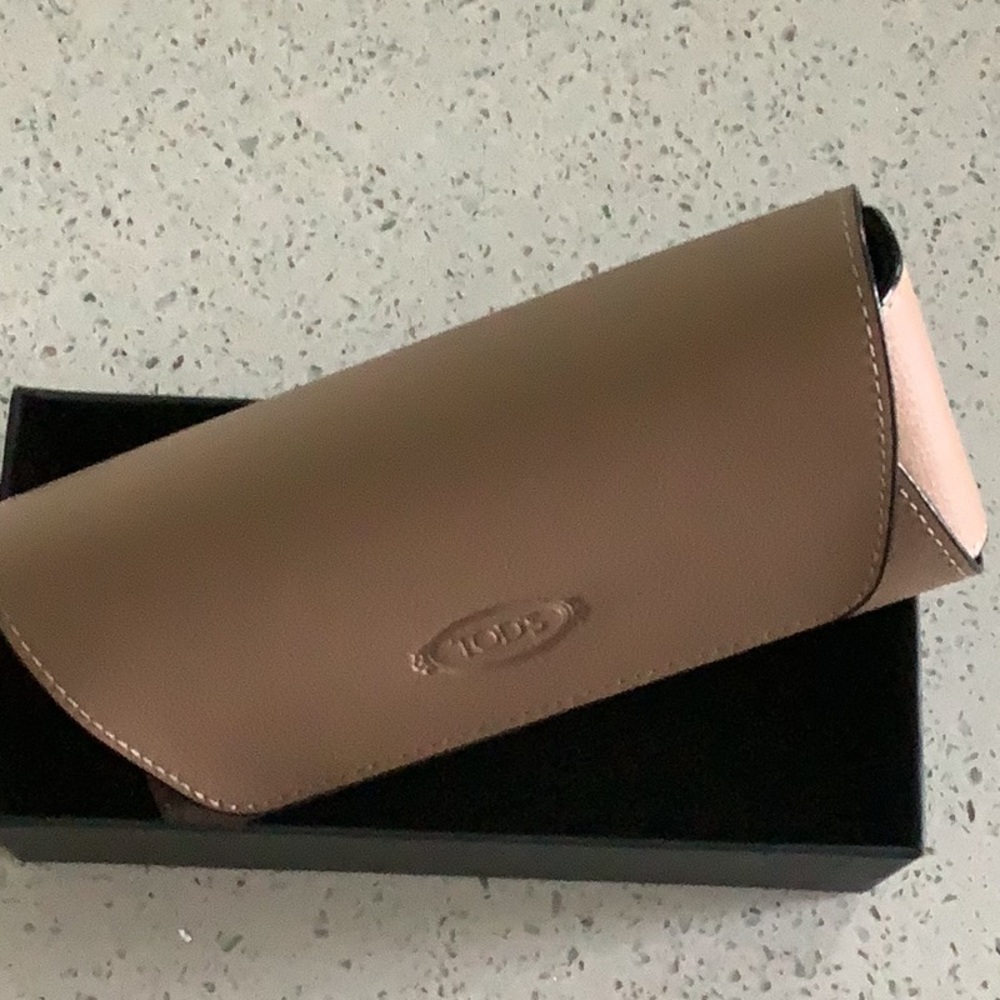 Tod's Brown Leather Sunglasses Case